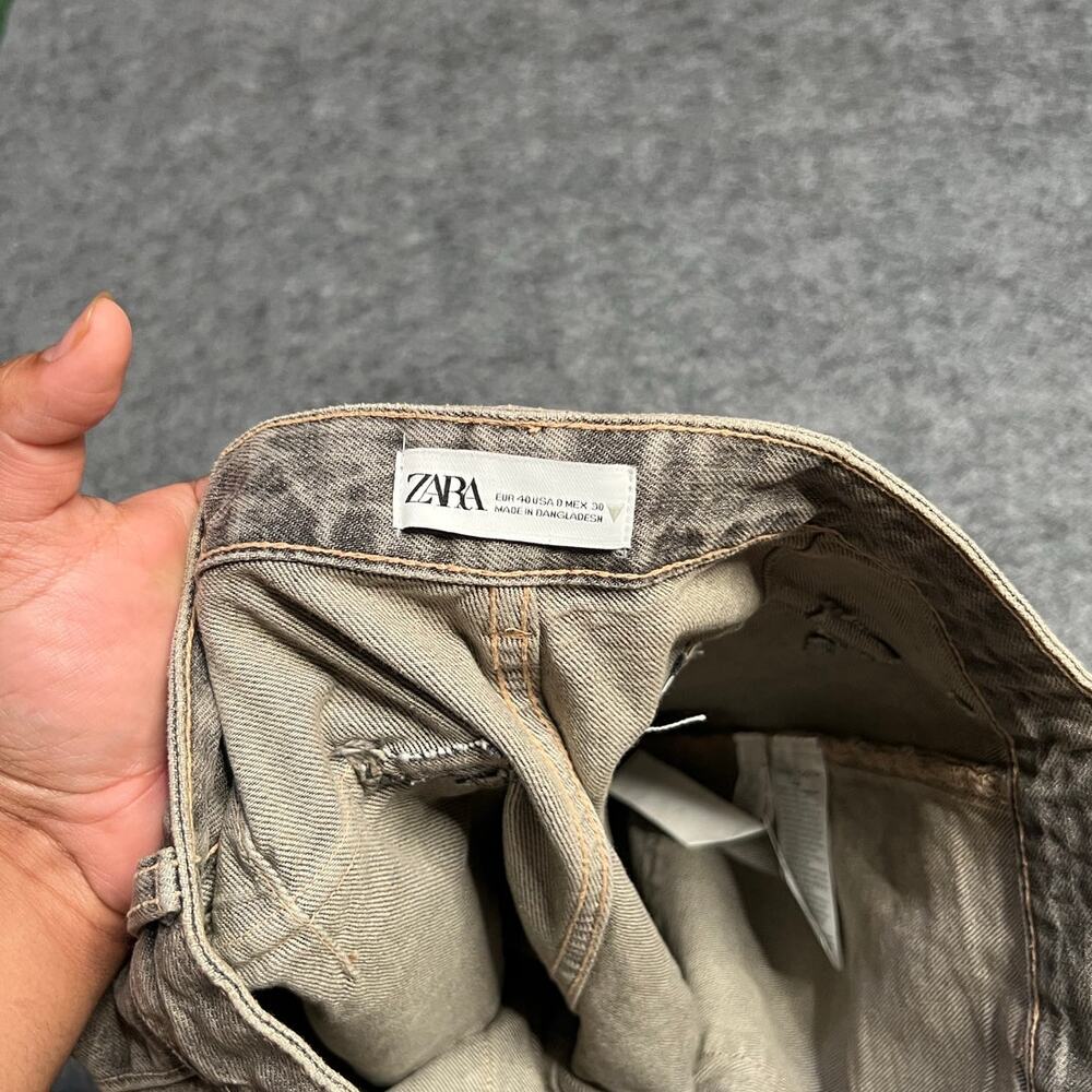 Zara Straight Leg Cargo Jeans in Faded Gray - Picture 6 of 8